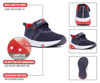 Picture of Nautica Kids Light Up Flashing Sneaker Athletic Strap Running Shoes Boy Girl Toddler Little Kid -Towhee Buoy Lights-Navy Red Size-5 - Size: 5 Toddler
