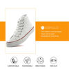 Picture of rosyclo Women's High Top Canvas Sneakers Fashion Lace-up Classic Casual Walking Shoes White - Size: 8.5