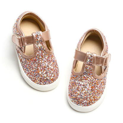 Picture of GINFIVE Toddler/Little Girls Canvas Shoes Girls Running Sports Sneakers Kids Lazy Loafers Multicolor Shoe 11M - Size: 11 Little Kid