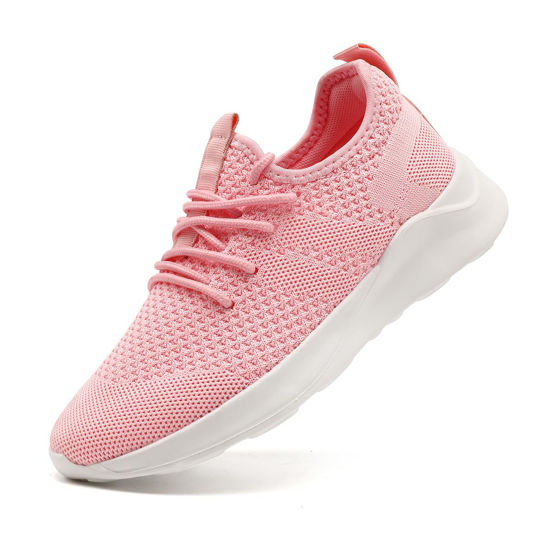 Picture of WYGRQBN Women's Walking Shoes Lightweight Tennis Fashion Sneakers Sports Workout Gym Shoes for Running Pink US Size 9 - Size: 9
