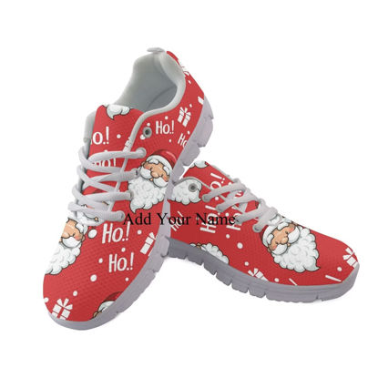 Picture of Jeiento Customized Running Shoes Fashion Sneakers Christmas Shoes for Women Men Running Sneakers Comfort Sports Walking Tennis Xmas Shoes Gifts for Boy Girl - Size: 9