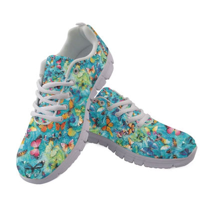 Picture of Mumeson Bling Butterfly Sport Shoes Breathable Sneakers Slip On Sport Shoes Casual Running Shoes Wear for Women - Size: 11