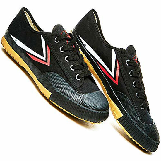 Picture of T.O.P ONE Kung Fu Martial Arts Parkour Shoes,Rubber Sole Sneakers-Black 44(Men 10.5|Women 12) - Size: 44(Men 10.5|Women 12)