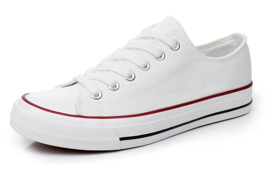Picture of Cull4U Women's NewRetro Low-Top Sneakers Shoes (7 M US,White/White/Red) - Size: 7