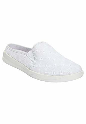 Picture of Comfortview Women's Wide Width The Camellia Sneaker - 9 1/2 M, White - Size: 9.5