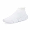 Picture of CHUI Boys Girls Breathable Sneakers Mesh Lightweight Easy Walk Casual Slip On Sock Shoes Athletic Running Walking Shoes (Little Kid/Big Kid) White Size 5 M US - Size: 5 Big Kid