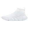 Picture of CHUI Boys Girls Breathable Sneakers Mesh Lightweight Easy Walk Casual Slip On Sock Shoes Athletic Running Walking Shoes (Little Kid/Big Kid) White Size 5 M US - Size: 5 Big Kid