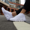 Picture of CHUI Boys Girls Breathable Sneakers Mesh Lightweight Easy Walk Casual Slip On Sock Shoes Athletic Running Walking Shoes (Little Kid/Big Kid) White Size 5 M US - Size: 5 Big Kid