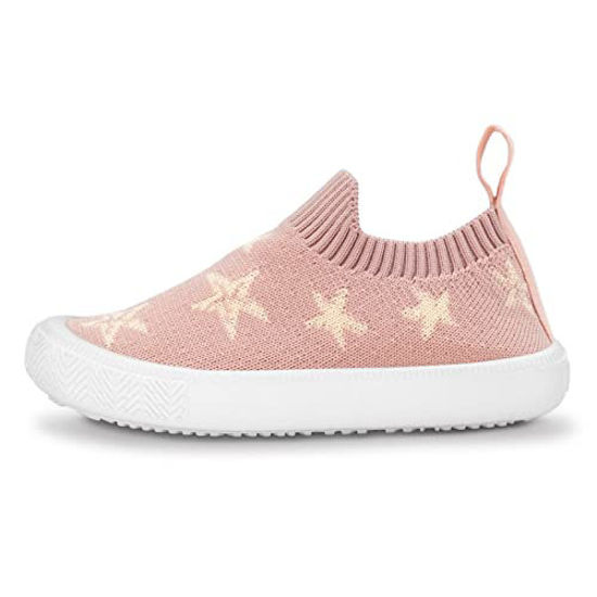 Picture of JAN & JUL Baby Sneakers for Girls, Flexible and Light-Weight (Starfish, Size: 5 Toddler) - Size: 5 Toddler
