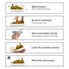 Picture of JAN & JUL Baby Sneakers for Girls, Flexible and Light-Weight (Starfish, Size: 5 Toddler) - Size: 5 Toddler