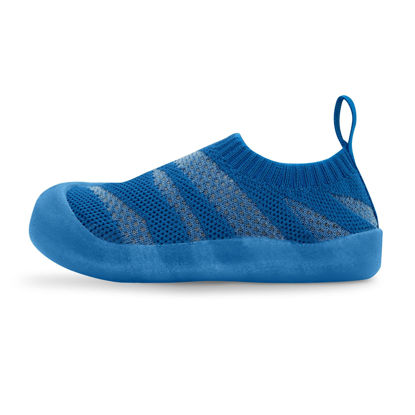 Picture of JAN & JUL Toddler Boy Girl Flexible Walking Shoes, Light-Weight (Atlantic Blue, 6 Toddler) - Size: 6 Toddler