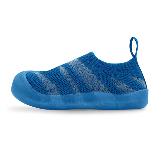 Picture of JAN & JUL Toddler Boy Girl Flexible Walking Shoes, Light-Weight (Atlantic Blue, 6 Toddler) - Size: 6 Toddler