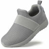 Picture of QIJGS Toddler/Little Kid Boys Girls Shoes Running Sneakers Athletic Tennis Walking Shoes-grey-27 - Size: 9.5 Toddler