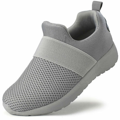 Picture of QIJGS Toddler/Little Kid Boys Girls Shoes Running Sneakers Athletic Tennis Walking Shoes-grey-27 - Size: 9.5 Toddler