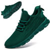 Picture of QIJGS Running Shoes for Men Gym Tennis Athletic Mesh Sneakers Lightweight Sports Fashion Workout Casual Shoes-dark green-size 8.5 - Size: 8