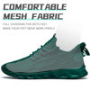 Picture of QIJGS Running Shoes for Men Gym Tennis Athletic Mesh Sneakers Lightweight Sports Fashion Workout Casual Shoes-dark green-size 8.5 - Size: 8
