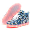 Picture of Bepoaa Kids LED Light up Shoes USB Charging Flashing Light Up High-top Sneakers for Boys and Girls Child Unisex (Camo Blue, Numeric_8_Point_5) - Size: 8.5 Toddler