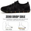 Picture of Linenghs Barefoot Shoes Women Fashion Sneakers Minimalist Wide Width Toe Box Zero Drop Size 10 Nursing Stretch House Slip on Workout All Black 42 - Size: 10 Wide