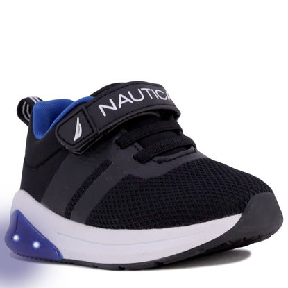 Picture of Nautica Kids Boys Girls Fashion Sneaker Athletic Running Shoe with Stap for Toddler and Little Kids-Towhee Buoy Toddler-Black Cobalt Size-10 - Size: 10 Toddler
