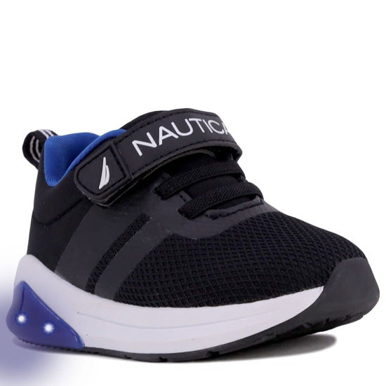 Picture of Nautica Kids Boys Girls Fashion Sneaker Athletic Running Shoe with Stap for Toddler and Little Kids-Towhee Buoy Toddler-Black Cobalt Size-10 - Size: 10 Toddler