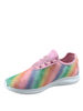 Picture of TZ Lotus-08 Women's Comfort Slip On Fashion Color Glitter Walking Runing Flat Heel Sneakers Shoes (Rainbow Mulit, 8) - Size: 8