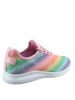 Picture of TZ Lotus-08 Women's Comfort Slip On Fashion Color Glitter Walking Runing Flat Heel Sneakers Shoes (Rainbow Mulit, 8) - Size: 8