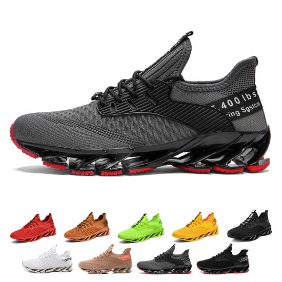 Picture of Tallboost Sneakers, Height Boosting Shoes for Men, Mens Tallboost Shoes Walking Shoes Comfort Non Slip Breathable Knit Slip On Sneakers(Gray,US 11) - Size: US 11