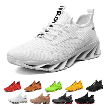 Picture of Tallboost Sneakers, Height Boosting Shoes for Men, Mens Tallboost Shoes Walking Shoes Comfort Non Slip Breathable Knit Slip On Sneakers(White,US 9) - Size: US 9