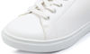 Picture of FEVERSOLE Women's Featured PU Leather Colorful Lace-Up Sneaker White Rose Gold Patch Size 7.5 M US - Size: 7.5