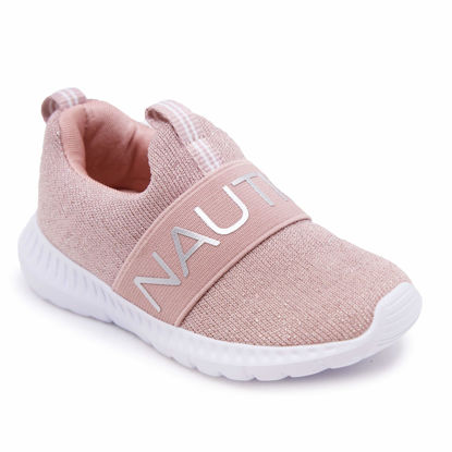 Picture of Nautica Kids Girls Boys Fashion Sneaker Slip-On Athletic Running Shoe for Toddler and Little Kids-Mattoon-Mauve Sparkle-8 - Size: 8 Toddler