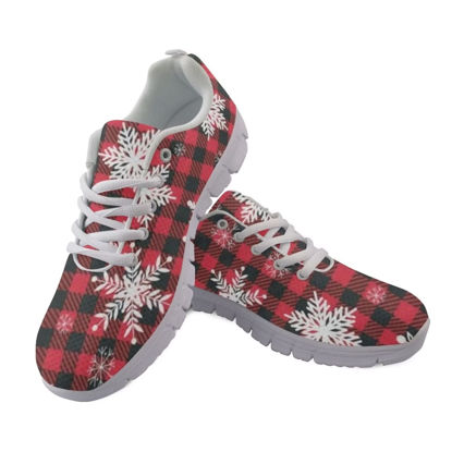 Picture of Jeiento Fashion Sports Running Shoes Mesh Breathable Sneaker Christmas Shoes for Women Men Trainers Teens Boys Fitness Shoes Tennis Shoes Size US 9 - Size: 9