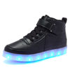 Picture of Bepoaa Kids LED Light up Shoes USB Charging Flashing Light Up High-top Sneakers for Boys and Girls Child Unisex (Black, Numeric_9_Point_5) - Size: 9.5 Toddler