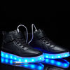 Picture of Bepoaa Kids LED Light up Shoes USB Charging Flashing Light Up High-top Sneakers for Boys and Girls Child Unisex (Black, Numeric_9_Point_5) - Size: 9.5 Toddler
