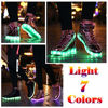 Picture of Voovix Unisex LED Shoes Light Up Shoes High Top Sneakers for Women Men pink38 - Size: 7.5 Women/6 Men