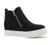 Picture of Soda Womens Taylor Nubuck Hight Top Slip On Fashion Sneakers (Black Canvas, Numeric_9) - Size: 9