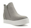 Picture of Soda Womens Taylor Nubuck Hight Top Slip On Fashion Sneakers (Grey Canvas, Numeric_8_Point_5) - Size: 8.5