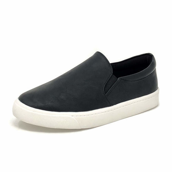 Picture of Soda Reign Women's Classic Closed Toe Slip On Low Top Fashion Sneaker Casual Loafer,Black Pu,11 - Size: 11