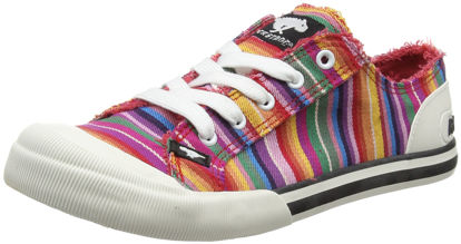Picture of Rocket Dog Women's Low-Top Trainers, Red Eden Stripe, 8 - Size: 8