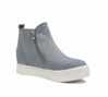 Picture of Soda Taylor Hidden Fahsion Wedge Sneaker Shoes Side Zipper,Steel Blue,8.5 - Size: 8.5