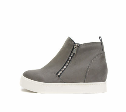 Picture of Soda Taylor Hidden Fahsion Wedge Sneaker Shoes Side Zipper,Grey,6.5 - Size: 6.5