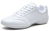 Picture of WUIWUIYU Boys Girls White Lace-up School Cheer Shoes Chearleading Dancing Sports Shoe Sneakers Size 1.5 - Size: 1.5 Little Kid