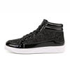 Picture of IGxx Black Shoes for Men High Top Flashing Party Casual Lace-up Sneakers Men - Size: 7