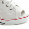 Picture of Women's Canvas High-Heeled Shoes Fashion Sneakers Casual Shoes for Walking Platform Wedges Pump Shoes White, 8.5 - Size: 8.5