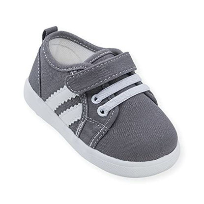 Picture of Wee Squeak Toddler Squeaky Tennis Shoes Andy Grey Size 9 - Size: 9 Toddler