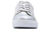 Picture of FEVERSOLE Women's Fashion Dress Sneakers Party Bling Casual Flats Embellished Shoes Ice Silver Glitter Lace Size 6 M US - Size: 6