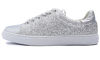 Picture of FEVERSOLE Women's Fashion Dress Sneakers Party Bling Casual Flats Embellished Shoes Ice Silver Glitter Lace Size 6 M US - Size: 6