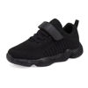 Picture of YAVY Kids Black Tennis Shoes for Girls Boys Breathable Lightweight Running Shoes Athletic Walking Shoes Fashion Knit Sneakers Full Black Size 1 - Size: 1 Little Kid
