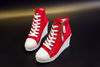 Picture of Women's Canvas High-Heeled Shoes Fashion Sneakers Casual Shoes for Walking Platform Wedges Pump Shoes red, 7 - Size: 7