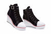 Picture of Women's Canvas High-Heeled Shoes Fashion Sneakers Casual Shoes for Walking Platform Wedges Pump Shoes Black, 5 - Size: 5