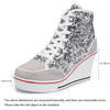 Picture of Women's Canvas High-Heeled Shoes Fashion Sneakers Casual Shoes for Walking Platform Wedges Pump Shoes White, 5.5 - Size: 5.5